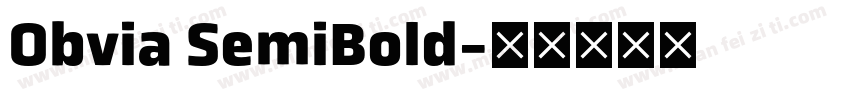 Obvia SemiBold字体转换